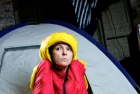 Catherine Kidd performs in Hyena Subpoena. Photo credit:  Tristan Brand.